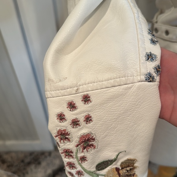 BlankNYC White Floral Studded Leather Jacket - Picture 2 of 6